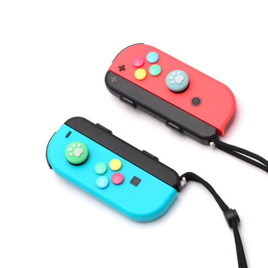 Paw Print Thumb Grip Caps for Nintendo Switch, Button Cap Set for Nintendo Switch Joy-con - Bluegreen - ECHZOVE