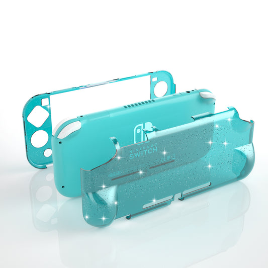 Glitter Comfort Grip Case for Switch lite, Protective Hard Case for Switch lite - Turquoise - ECHZOVE