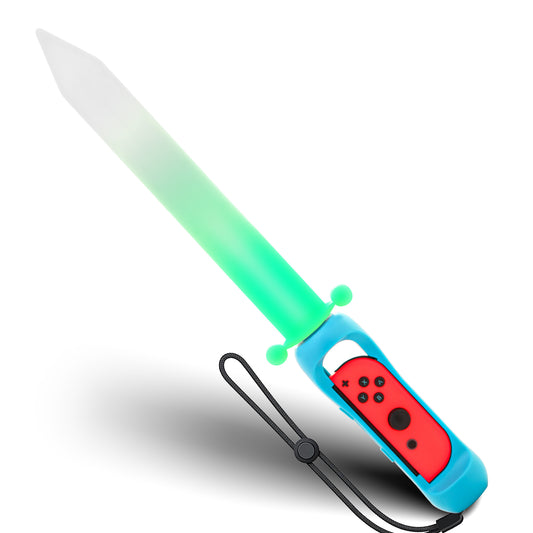 LED Game Sword Grip for The Legend of Zelda: Skyward Sword HD, MENEEA Adventure Games Accessories for Nintendo Switch Joy-Con Controller, with Adjustable Elastic Wrist Strap, ONLY for Right Joy-Con - ECHZOVE