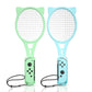 Tennis Racket for Nintendo Switch Sports or Nintendo Switch OLED Joycons for Mario Tennis Aces Accessories (2-Pack, BlueGreen)