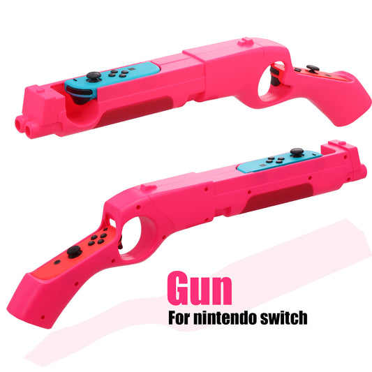 HEATFUN Game Gun Controller Compatible with Nintendo Switch Shooting Games Wolfenstein 2: The New Colossus, Big Buck Hunter Arcade - Nintendo Switch and Other Shooting Games - Pink (1 Pack) - ECHZOVE