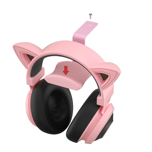 Pink Razer Headset Hanger, Pink Headphone Hook Gaming Headset Holder - ECHZOVE