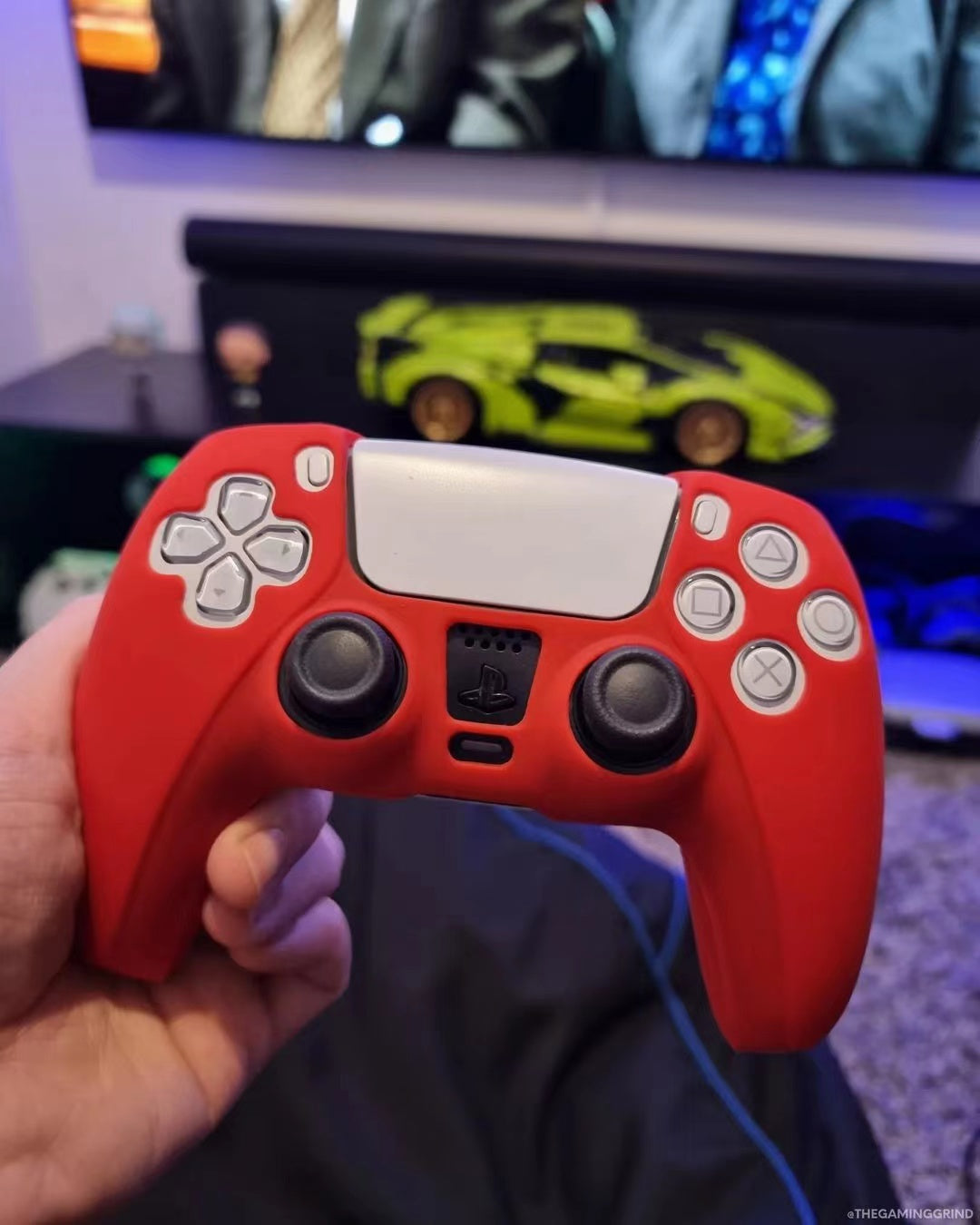 ps5 controller skin red