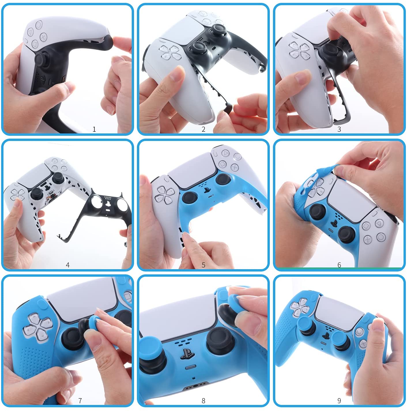 PS5 Controller Accessories, PS5 Controller Skin, PS5 Controller Plate and PS5 Thumb Grips