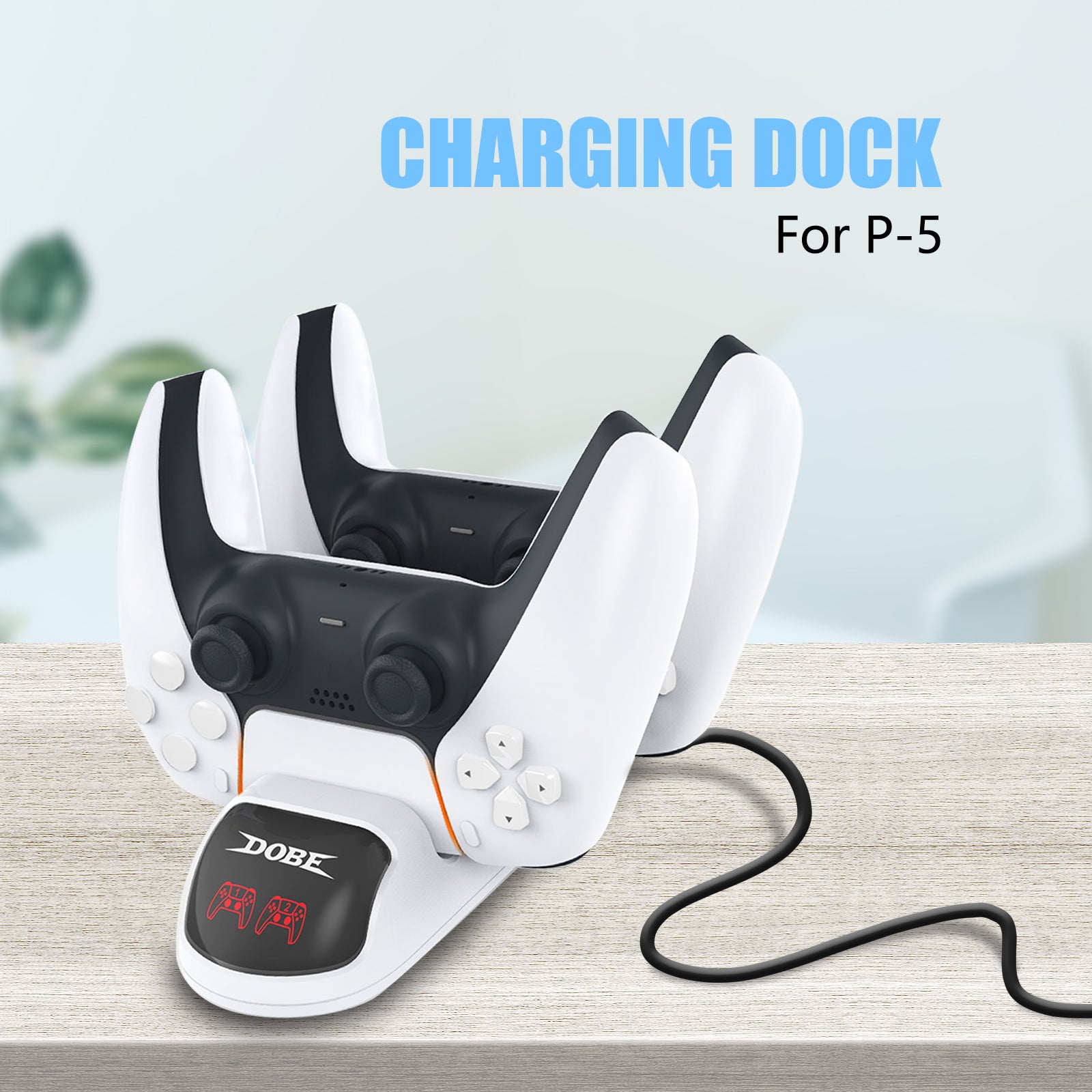  PS5 Controller Charging Station Compatible with PS5  Controller,DOBE Playstation 5 PS5 Controller Charger Dock Station with Fast  Charging Speed in 2 Hours,PS5 Remote Charger Station with Charigng Cable :  Video Games