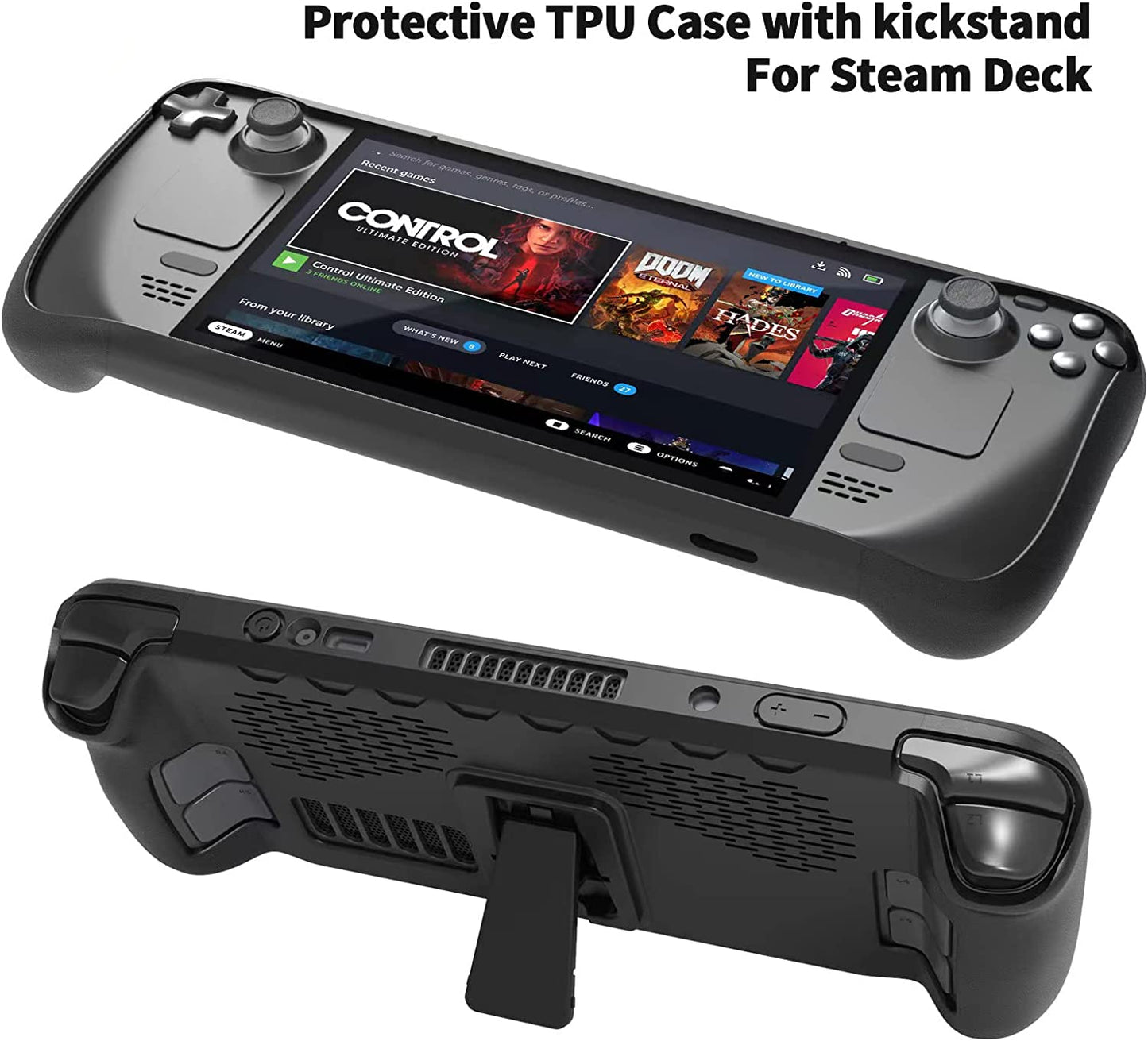 steam deck case with kickstand