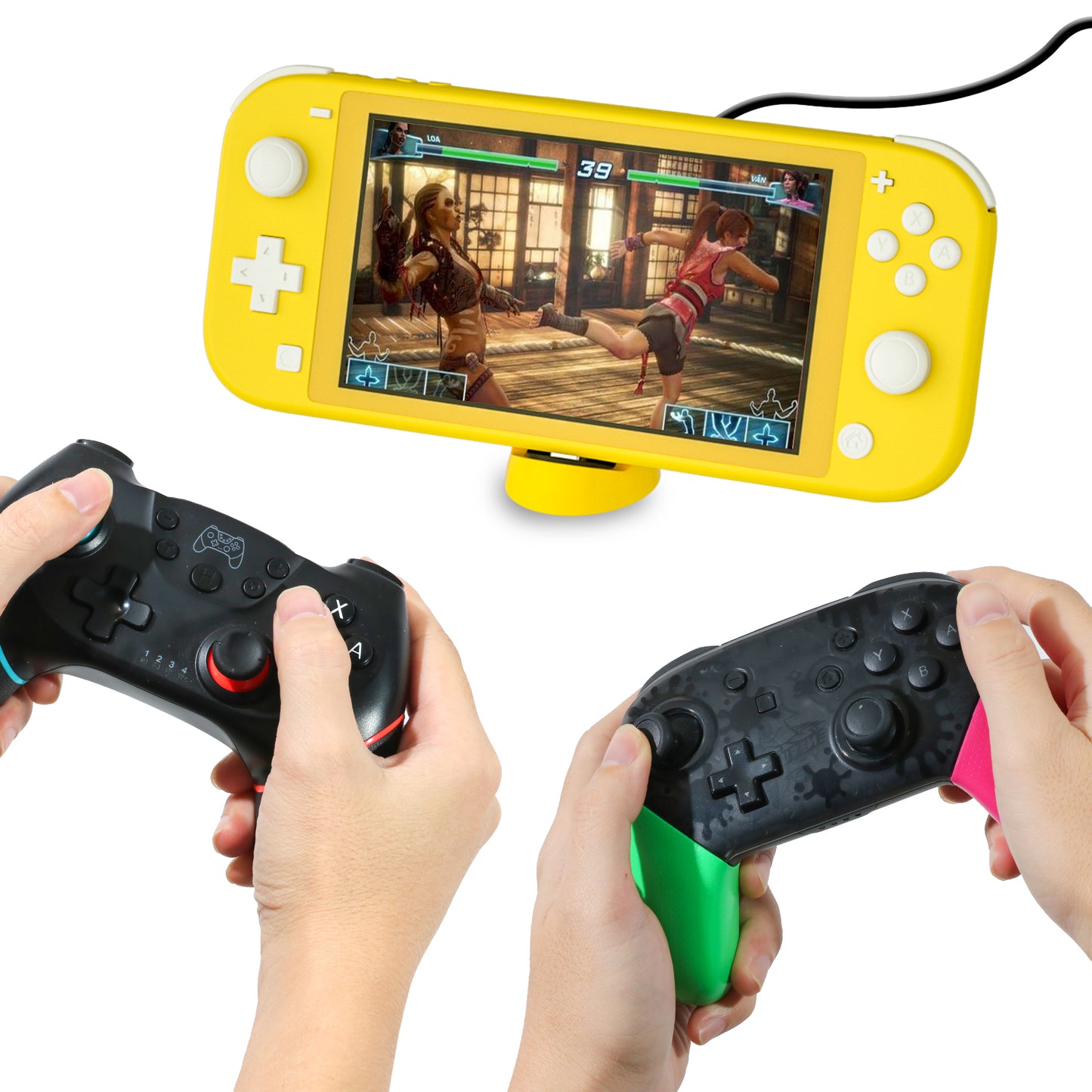 Charging Dock for Nintendo Switch Lite, Mini Portable Charger for Nintendo Switch Lite - Yellow - ECHZOVE