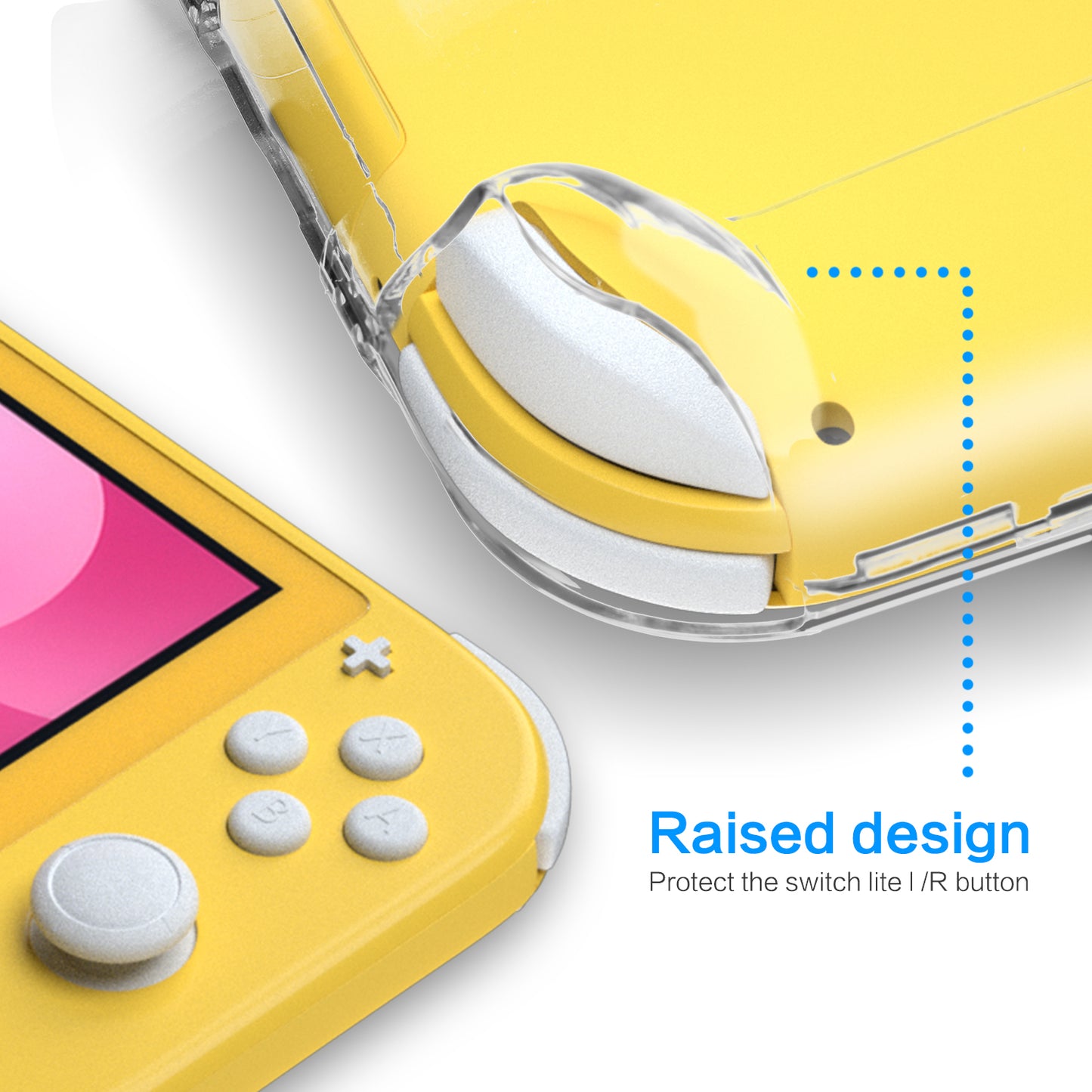 Protective Case for Nintendo Switch Lite, Hard Clear Case for Nintendo Switch Lite with Screen Protector - ECHZOVE