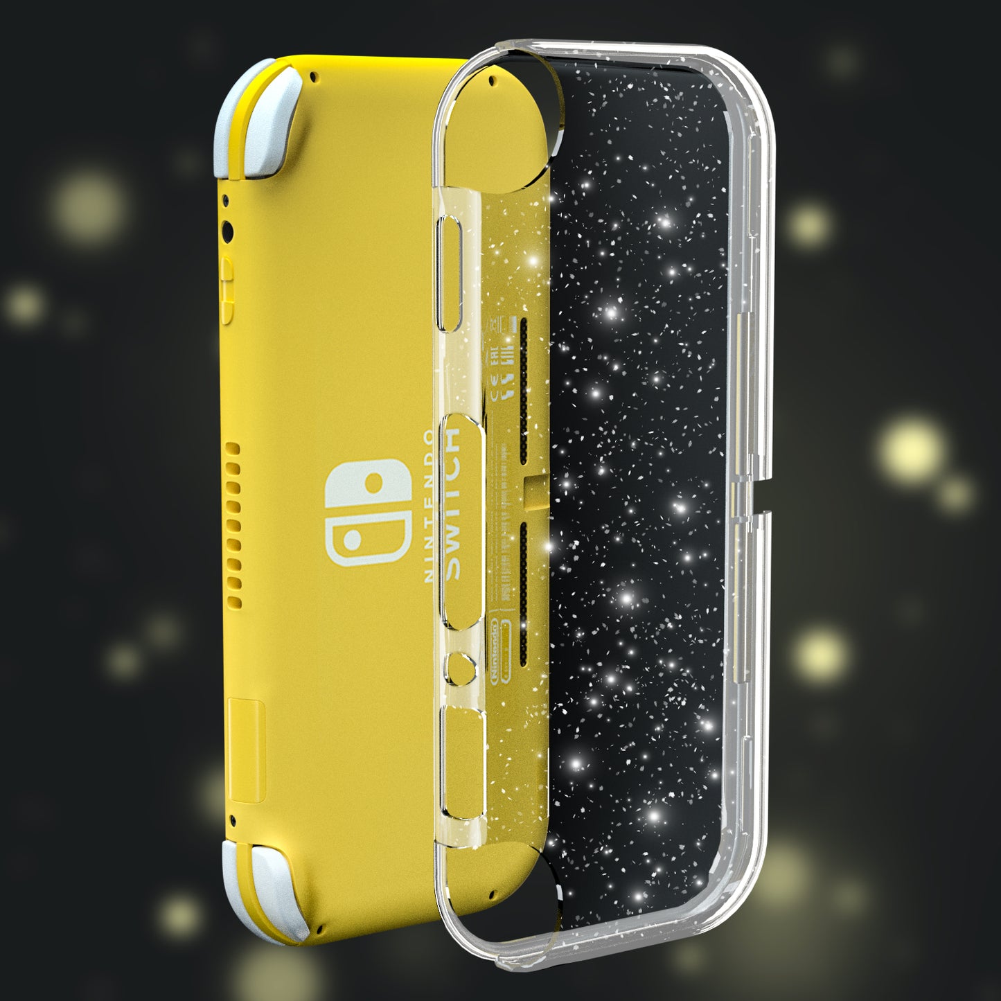 Crystal Glitter Case for Nintendo Switch Lite, Clear Shiny Sparkly TPU Cover for Switch Lite - ECHZOVE