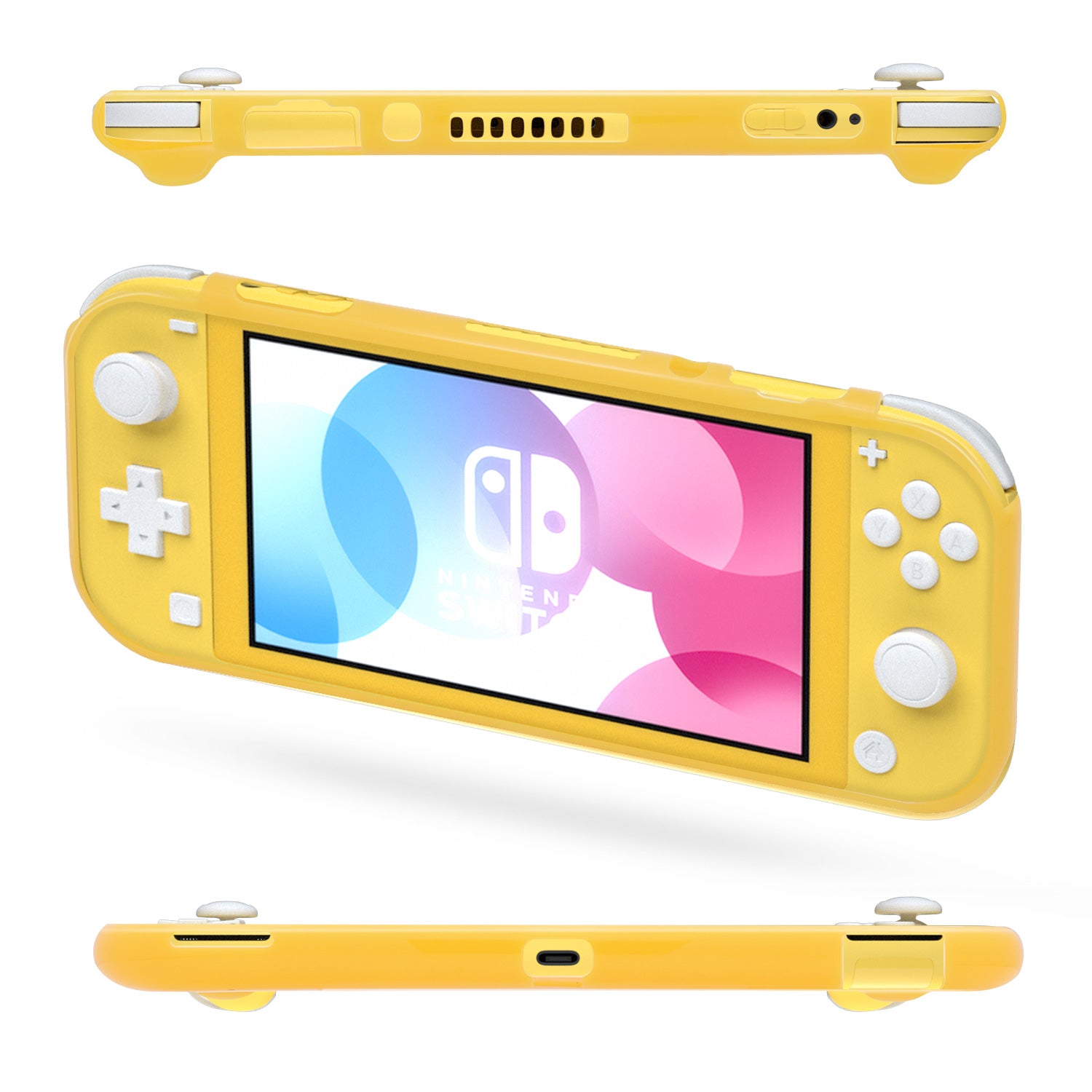 TPU Case for Nintendo Switch Lite, Flexible Soft Protective Cover Case for Nintendo Switch Lite - Yellow - ECHZOVE