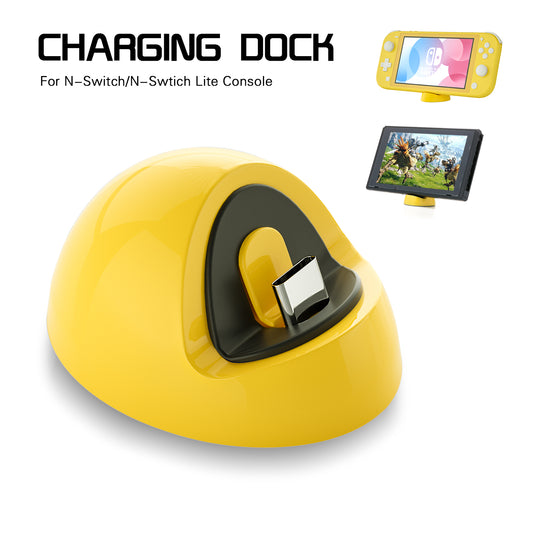 Charging Dock for Nintendo Switch Lite, Mini Portable Charger for Nintendo Switch Lite - Yellow - ECHZOVE