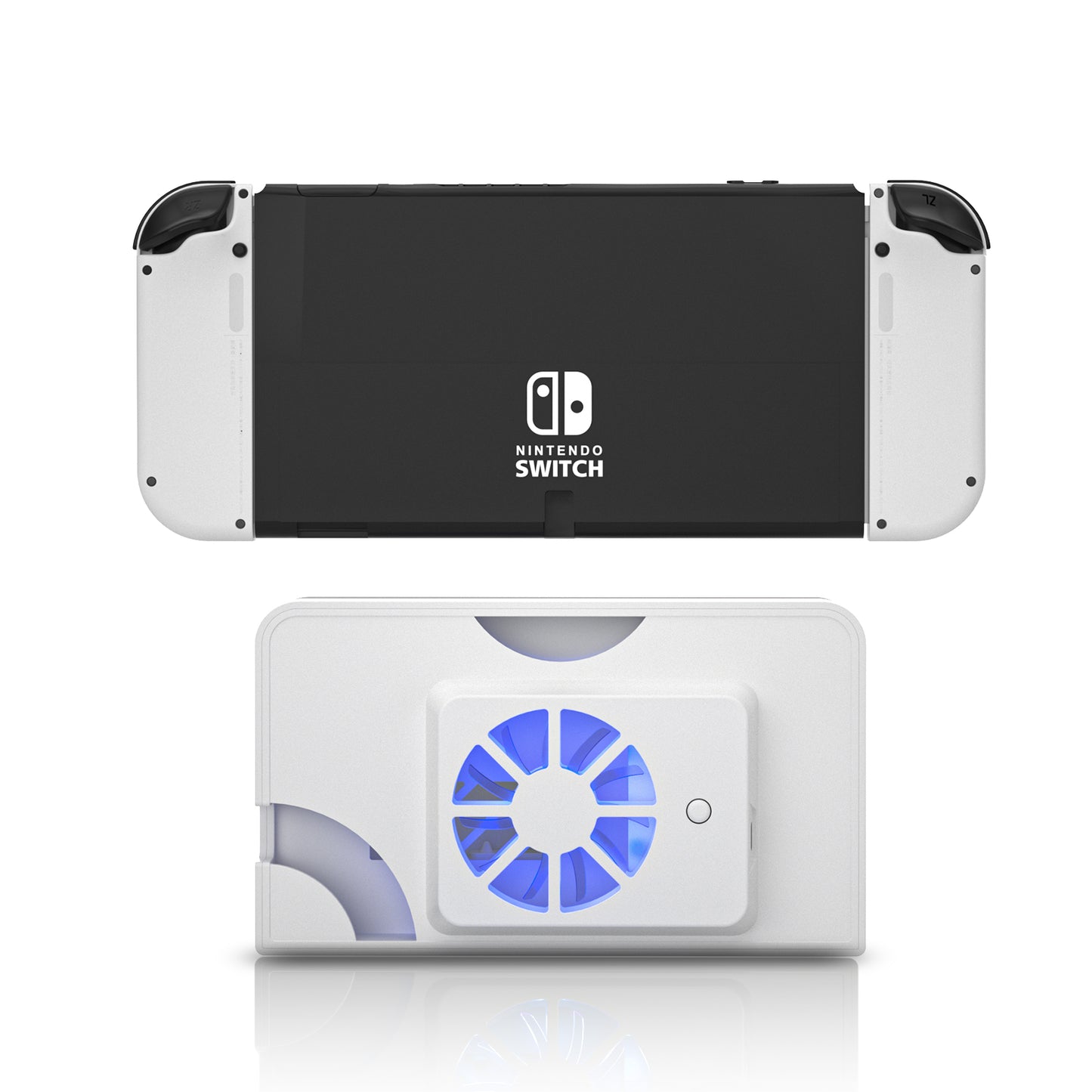 Switch OLED Dock Fan, Cooling Fan for Nintendo Switch OLED, USB Powered - White - ECHZOVE