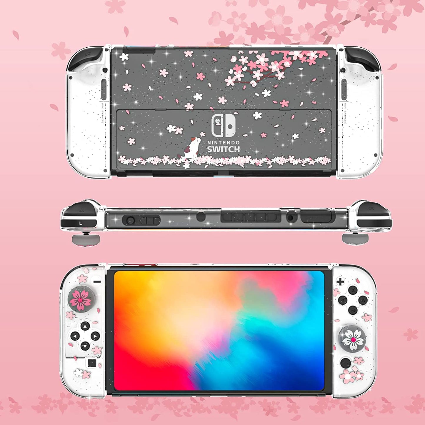 switch oled flower case