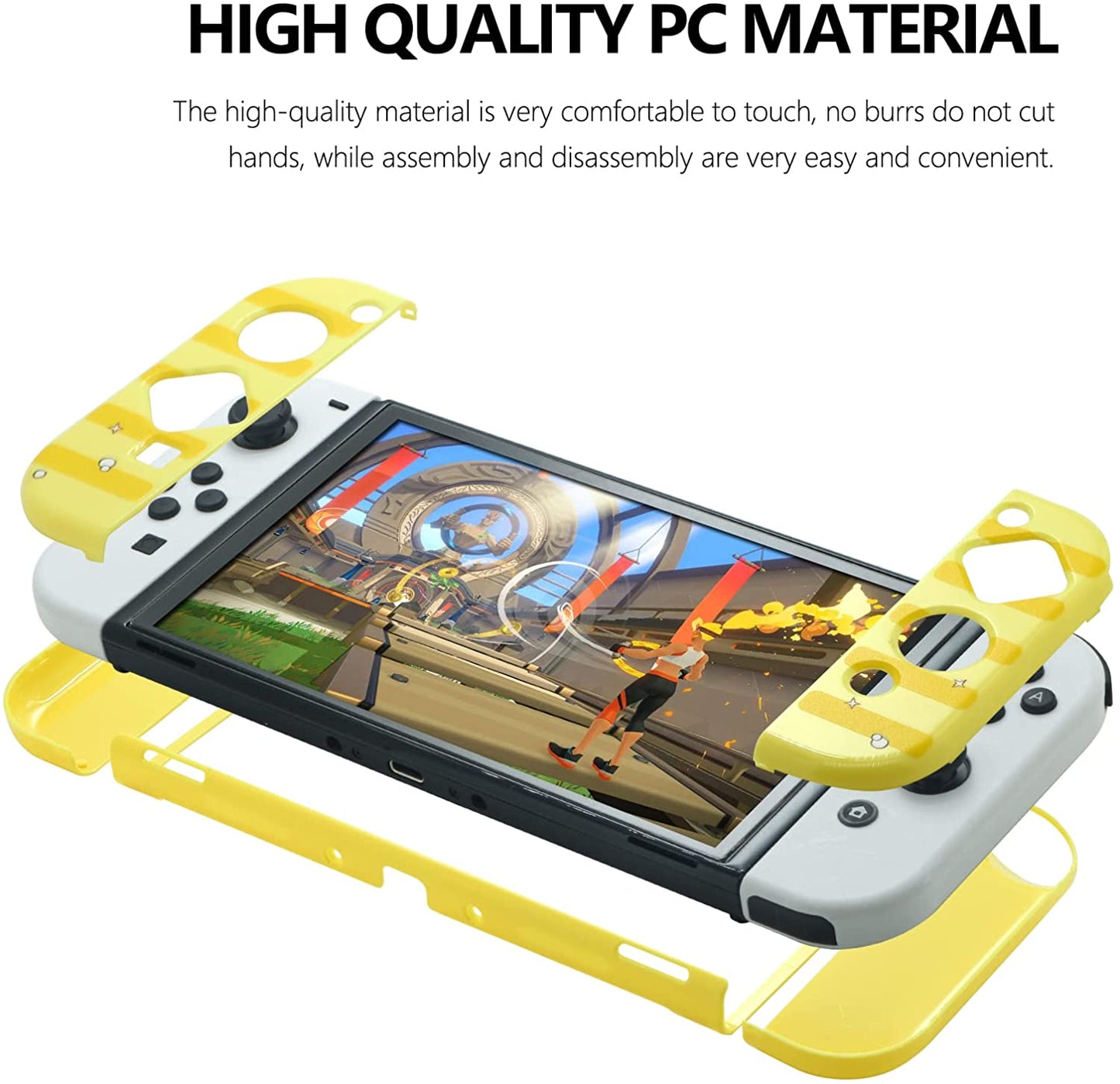 nintendo switch oled yellow case