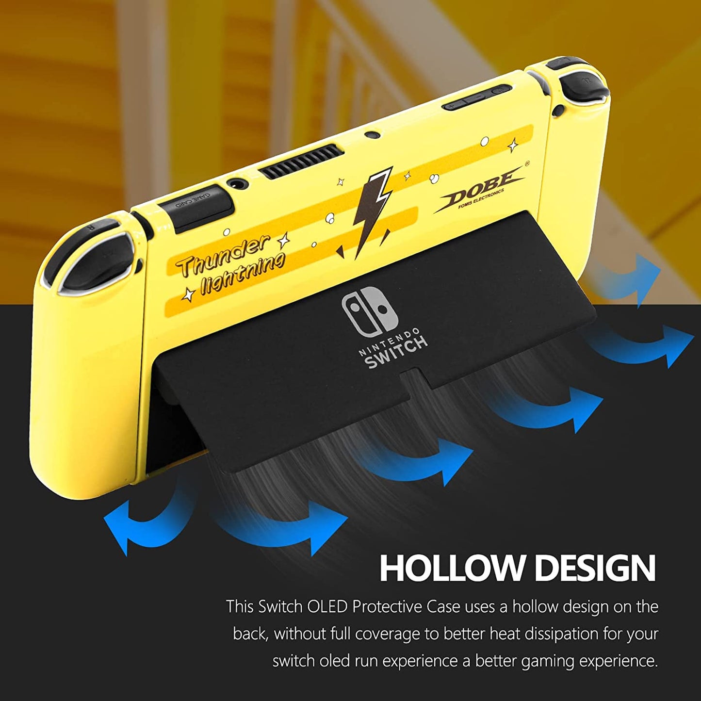 nintendo switch oled yellow case