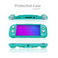 TPU Protective Case for Nintendo Switch lite, Cover Case for Nintendo Switch lite with Kickstand and 4 Game Card Slots - Turquoise - ECHZOVE