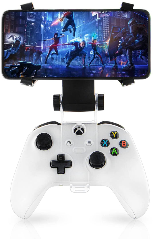 Xbox Series X Controller Phone Clip, Xbox One Controller Mobile Phone Mount Adjustable Phone Holder Clamp for Xbox Series S/X, Xbox One S/X, Xbox One Controllers
