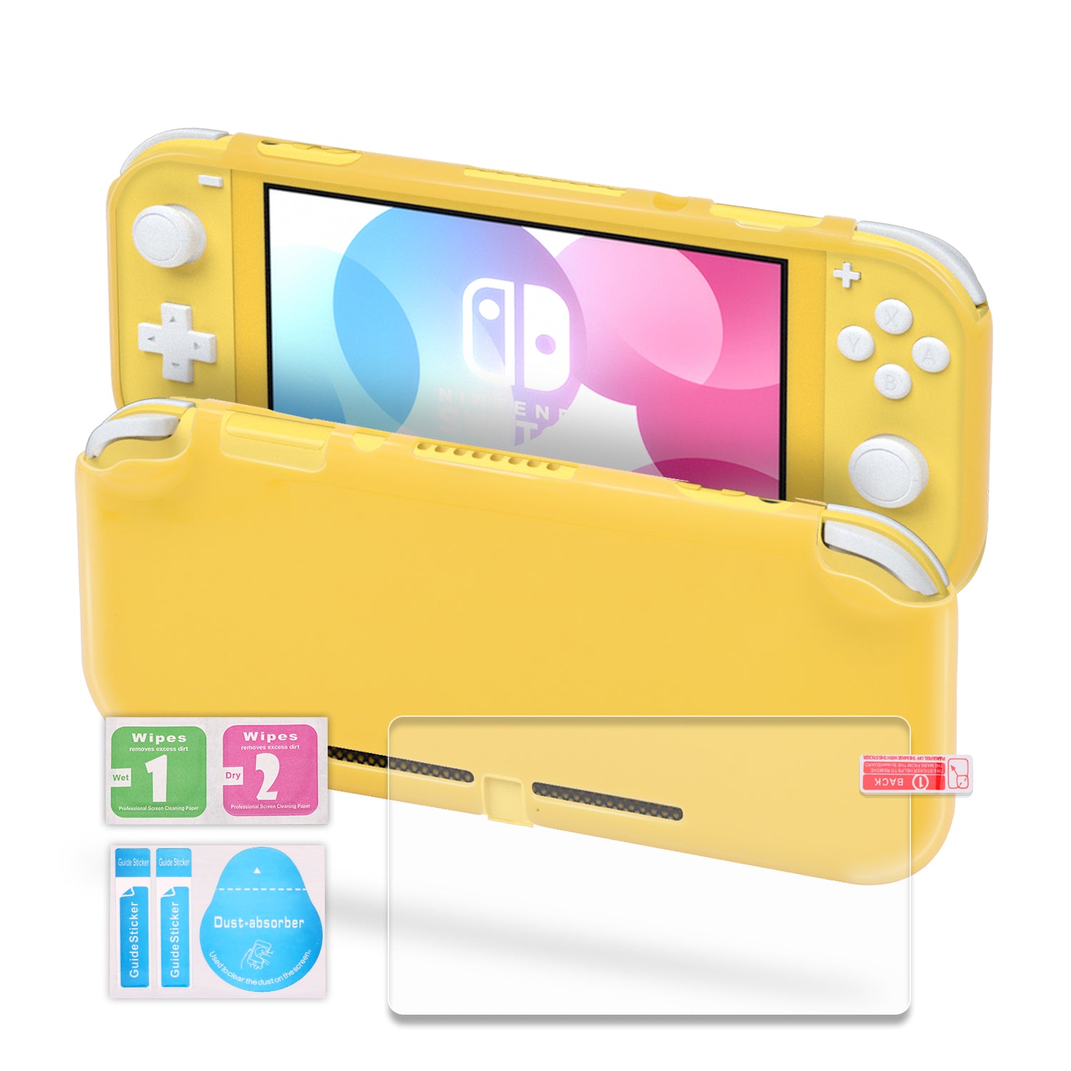 TPU Case for Nintendo Switch Lite, Flexible Soft Protective Cover Case for Nintendo Switch Lite - Yellow - ECHZOVE